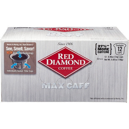 Red Diamond Max Caffeine Single Serve Coffee 12 ct