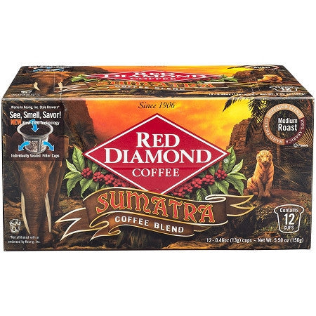 Red Diamond Sumatra Blend Single Serve Coffee 12 ct
