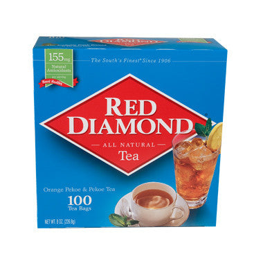 Red Diamond Tea Bags Single Serving Size 100 ct