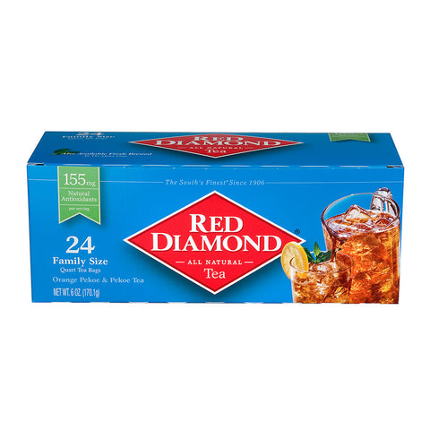 Red Diamond Tea Bags Quart Size 24 ct