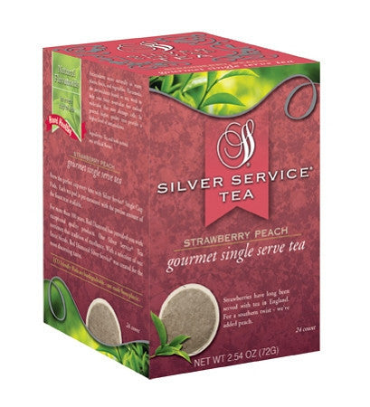 Silver Service Strawberry Peach Tea Pods 24 ct